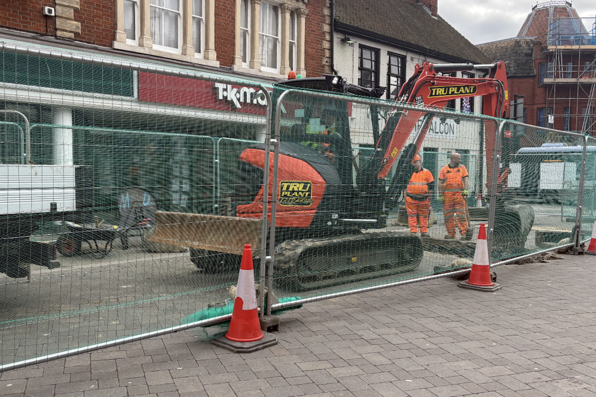 Works on Queen Street for Greening Project